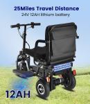 Adult Three-Wheel Mobility Scooter with 25-Mile Range