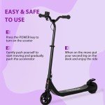 HOMCOM Electric Scooter, 120W Motor E-Scooter with Adjustable Height, Battery Display, Rear Brake for Ages 6+ Years - Black