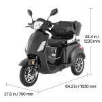 Uimoso Heavy-Duty 3-Wheel Scooter, 21.5-Mile Range