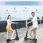 RCB R17 Electric Scooter, Max 25 km/h, 350W Motor, 7.8AH Battery, 8.5''Solid Tires, APP Control, Max Load 120 kg, 3 Speed Settings Foldable, Double Brake, Double Shock Absorbers