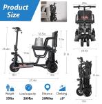 Adult Foldable 4-Wheel Mobility Scooter, 20-Mile Range