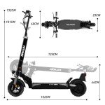 HITWAY Electric Scooter Adult 10 Inch, 15.6-27AH Battery 500W Motor, Foldabler, 3 Speed Modes, Maximum Speed 25KM/H, Tubeless Tire, Turn Signals, APP
