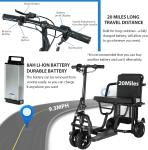 Adult Foldable 4-Wheel Mobility Scooter, 20-Mile Range