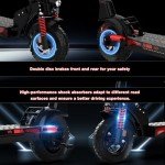 HITWAY Electric Scooter,Foldable Electric Scooters For Adults,10”Tubeless Tires,Double shock absorber,500W Motor,15.6AH-27AH Battery,3 Speed Modes,70-110KM Range,Max Speed 25KM/H,Led Display,APP