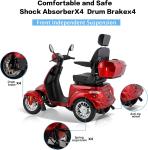 800W Heavy Duty Four-Wheel Scooter for Adults