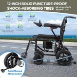 Lightweight Foldable Motorized Electric Wheelchair for Adults