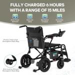 Lightweight Foldable Motorized Electric Wheelchair for Adults