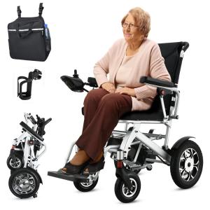 Foldable Electric Wheelchair for Adults, 15 Mile Range