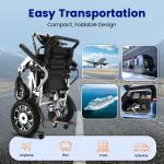 Foldable Electric Wheelchair for Adults, 15 Mile Range