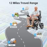Foldable All-Terrain Electric Motorized Wheelchair