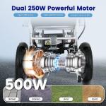 Foldable Electric Wheelchair for Adults, 15 Mile Range