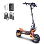 HWWH Electric Scooter Adult Double Motor Fast E Scooter 11-inch Off-road Tubeless Tire C-type Suspension 60V38AH Lithium-ion Battery Max Battery Life 80-100 KM