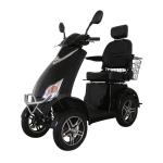 Black 4-Wheel Electric Mobility Scooter with Captain Seat