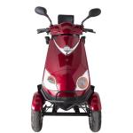 Red 4-Wheel Electric Mobility Scooter with Captain Seat