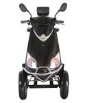 Black 4-Wheel Electric Mobility Scooter with Captain Seat