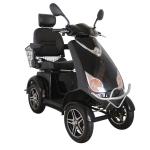 Black 4-Wheel Electric Mobility Scooter with Captain Seat