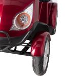 Red 4-Wheel Electric Mobility Scooter with Captain Seat