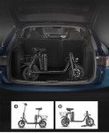 SAMEBIKE Electric Scooter for Adults, 36V 7.8AH Removable Battery Electric Scooters With Saddle, 14’ Aluminium Wheels, with basket and Mobile Phone Holder