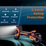 HWWH Electric Scooter Adult Double Motor Fast E Scooter 11-inch Off-road Tubeless Tire C-type Suspension 60V38AH Lithium-ion Battery Max Battery Life 80-100 KM