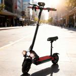 Foldable 48V Electric Scooter with Seat, Off-Road