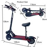 Foldable 48V Electric Scooter with Seat, Off-Road