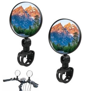 2 Pack 360° Adjustable Bike Mirrors for Scooters
