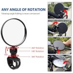 2 Pack 360° Adjustable Bike Mirrors for Scooters