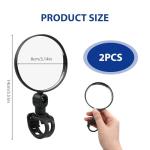 2 Pack 360° Adjustable Bike Mirrors for Scooters