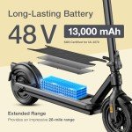 VMAX Electric Scooter - VX2 PRO ST, Swiss Engineered Electric Scooters for Adults - 1300W Peak Power, 28-Mile Range, IPX6 Water Resistant, UL Certified Fast Electric Scooter with 24 Months Warranty