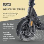 VMAX Electric Scooter - VX2 PRO ST, Swiss Engineered Electric Scooters for Adults - 1300W Peak Power, 28-Mile Range, IPX6 Water Resistant, UL Certified Fast Electric Scooter with 24 Months Warranty