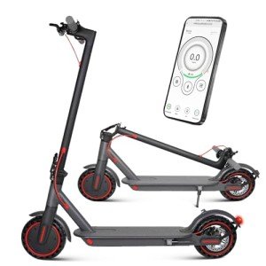 Electric Scooters for Adults, 8.5Inch Electric Scooter, 3 Speed Mode, Foldable Electric Scooters with App, 20-30km Range, Double Braking Escooter, Adult Electric Scooter for Teens 350W 25km/h Scooter