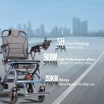 ByteTecpeak D04 Foldable Electric Wheelchair with 500W Motor