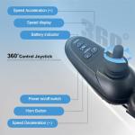 ByteTecpeak D04 Foldable Electric Wheelchair with 500W Motor