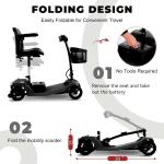 2026 Portable Mobility Scooter with LED Headlight