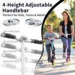 BELEEV LED Light-Up Big Wheel Electric Scooter