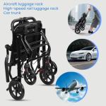 Lightweight Portable Folding Wheelchair for Travel