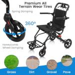 Lightweight Portable Folding Wheelchair for Travel