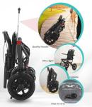 Broobey 10kg Lightweight Portable Folding Wheelchair