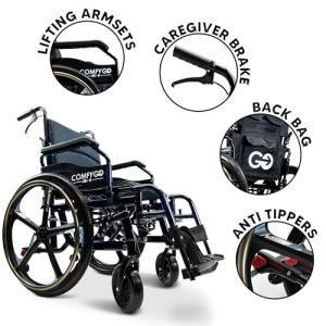 ComfyGO X-1 Ultra Light All Terrain Wheelchair