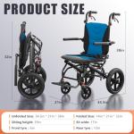 Lightweight Foldable Transport Chair for Adults