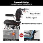 Lightweight Ergonomic Wheelchair with Removable Cushion