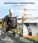 VOCIC Lightweight Folding Wheelchair with Double Brakes