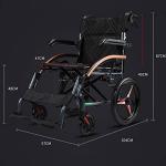 Lightweight Magnesium Alloy Portable Wheelchair with Handbrakes
