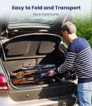 VOCIC Lightweight Folding Wheelchair with Double Brakes