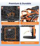 VOCIC Lightweight Folding Wheelchair with Double Brakes