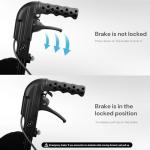 Ultra-Lightweight Folding Travel Wheelchair with Handle