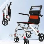 Portable Lightweight Folding Wheelchair with Hand Brake