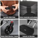 Lightweight Ergonomic Wheelchair with Removable Cushion