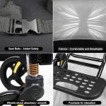 Ultra-Lightweight Folding Travel Wheelchair with Handle