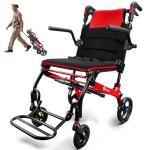 Portable Lightweight Wheelchair with Telescopic Handle